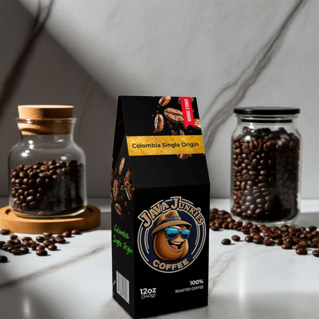 Colombia Single Origin Coffee - Premium Specialty Beans 12oz Bag - Java Junkies Whole Bean Specialty Single Origin Coffee