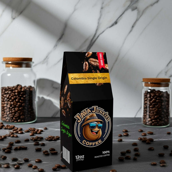 Colombia Single Origin Coffee - Premium Specialty Beans 12oz Bag - Java Junkies Whole Bean Specialty Single Origin Coffee