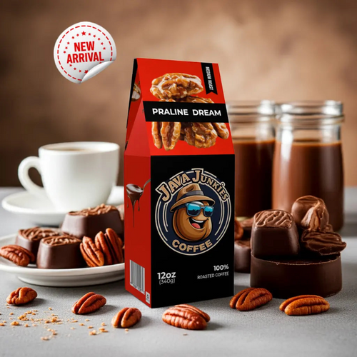 Praline Dream Premium Medium Roast Coffee 12oz Bag Java Junkies