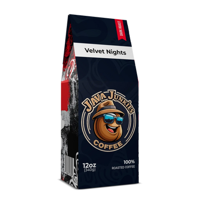 Velvet Nights Specialty Dark Roast 12oz Bag Java Junkies