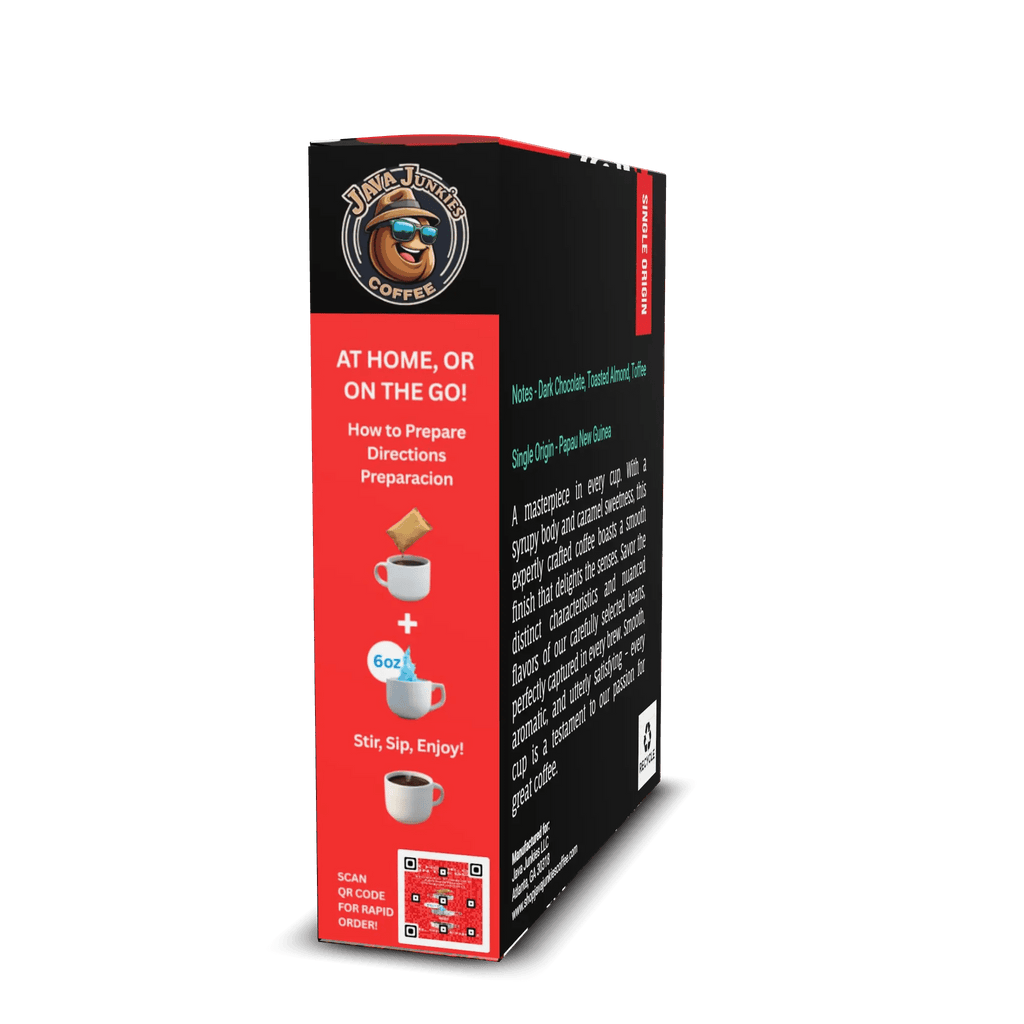 Region Reserve Instant Coffee - Single Origin Papua New Guinea 6pk - Java Junkies Ground Specialty Instant Coffee
