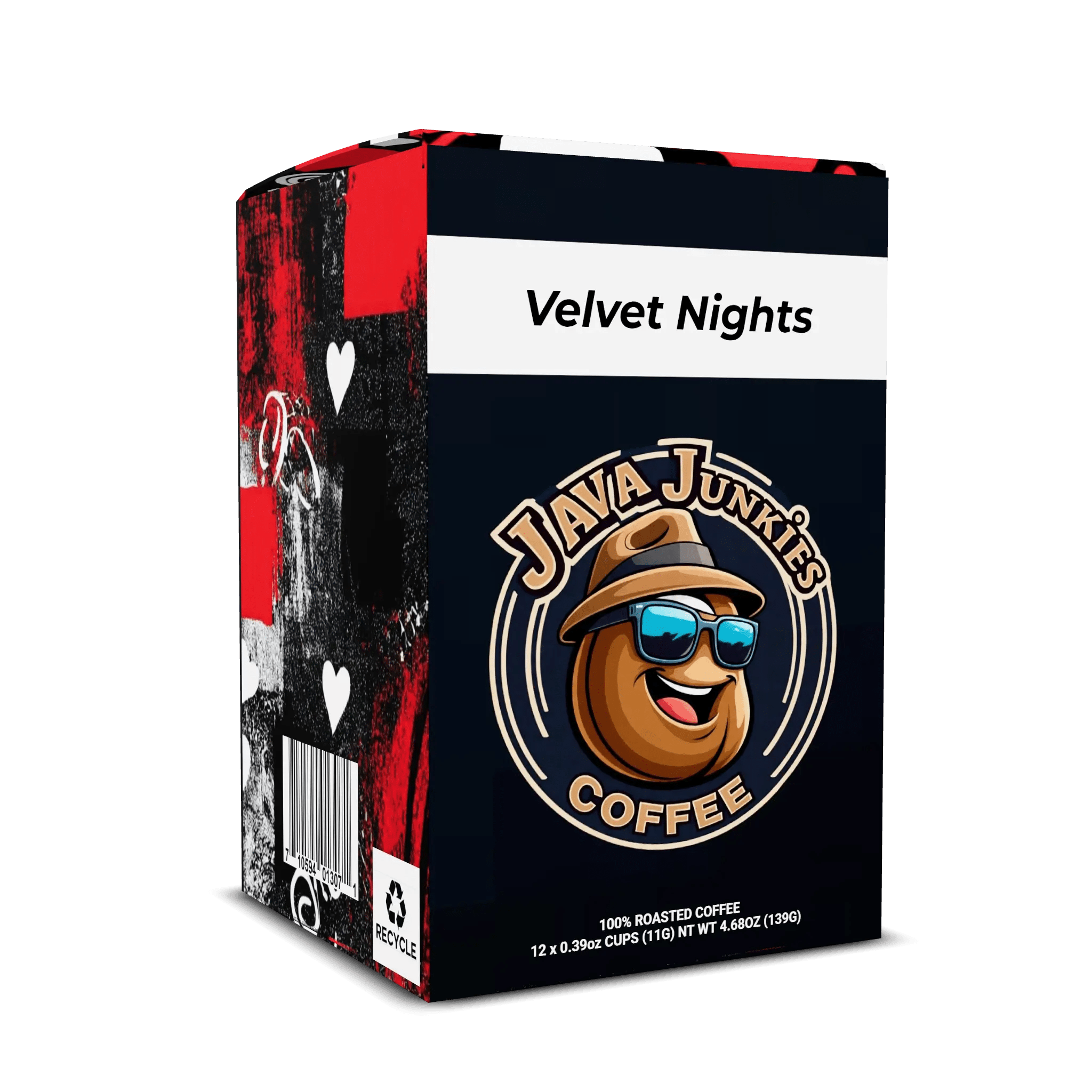 Velvet Nights Dark Roast Coffee Pods - K-Cup Compatible 12 Count - Java Junkies Ground Specialty Coffee Pods