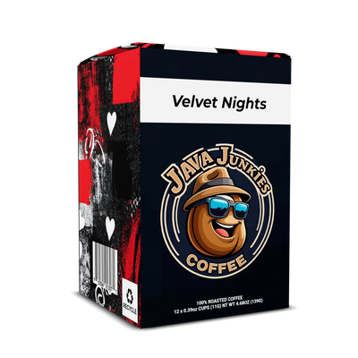 Velvet Nights Specialty Dark Roast Coffee Pods 12 Count Java Junkies