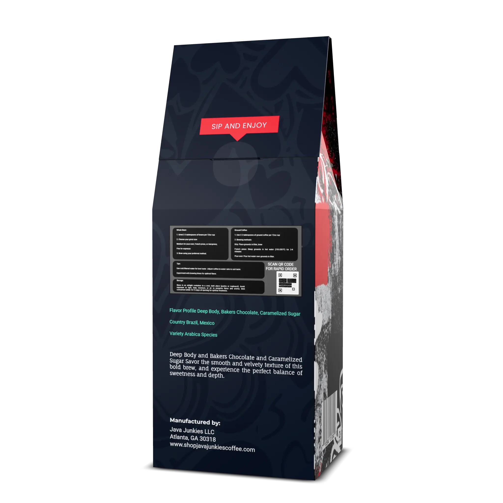 Velvet Nights Specialty Dark Roast 12oz Bag Java Junkies